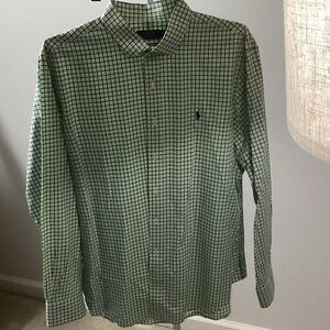 Polo by Ralph Lauren Men's Green Plaid Shirt